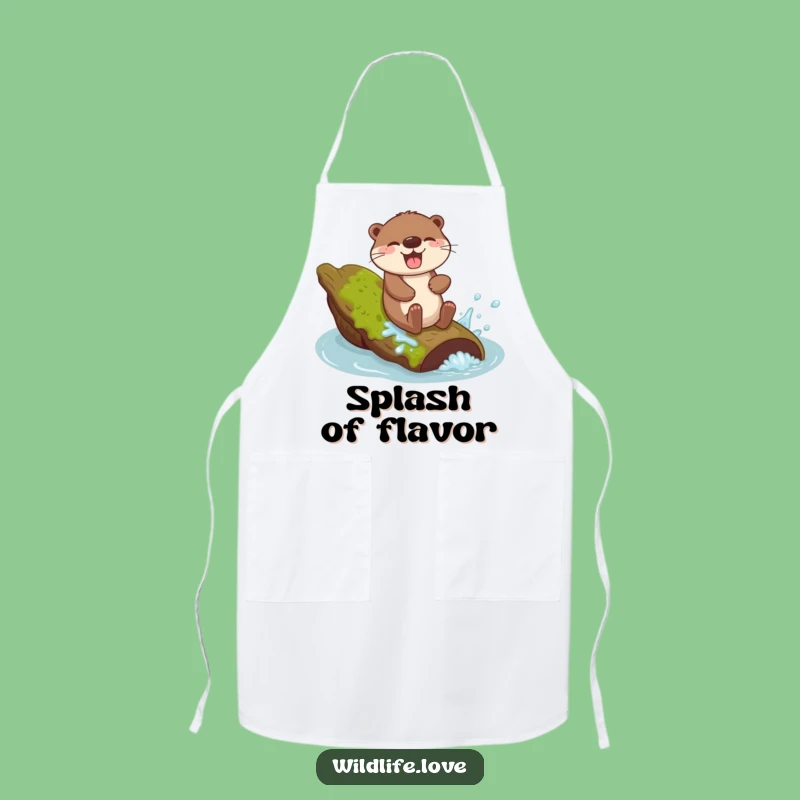 Funny Otter Chef Apron - Giggling Splash Kitchen Fun Funny Gift