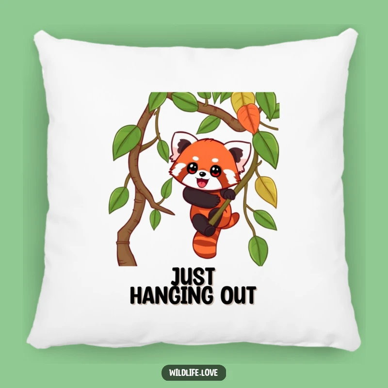 Funny Red Panda Jungle Pillow - Cozy Climber Accent Funny Gift