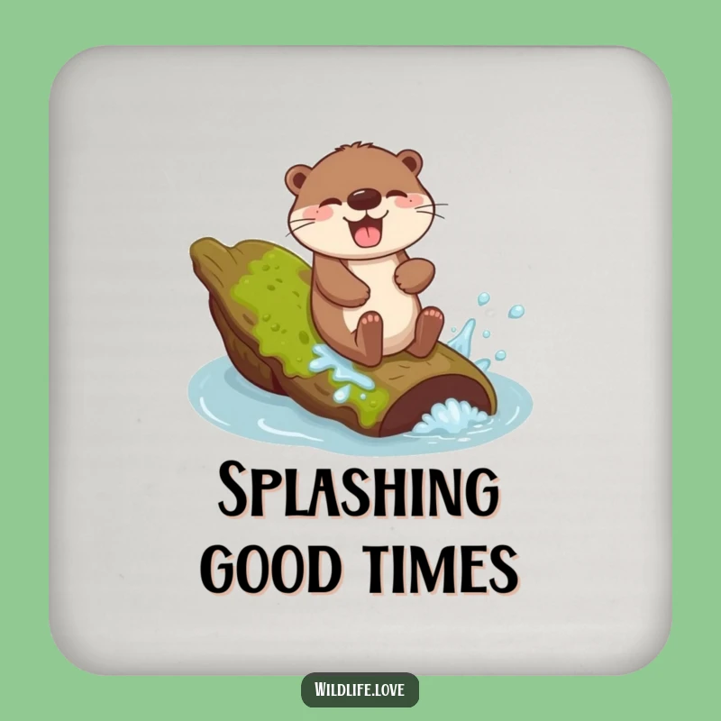 Funny Otter Sliding Coaster Set - Joyful Splash Drink Protection Funny Gift