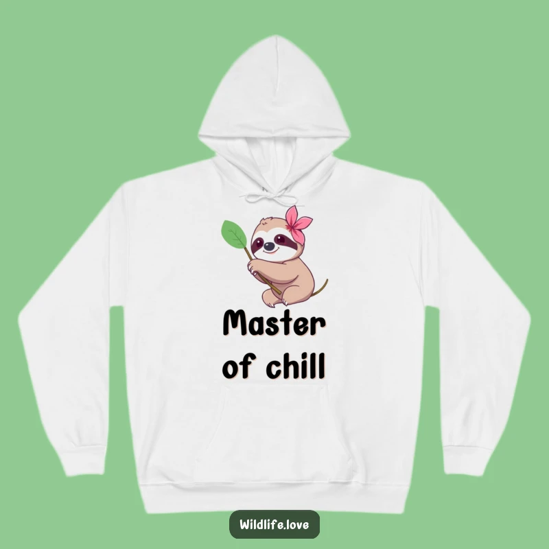 Funny Sloth Flower Hoodie: Cozy & Relaxed Sweatshirt, Perfect Humorous Gift for Chill Vibes!