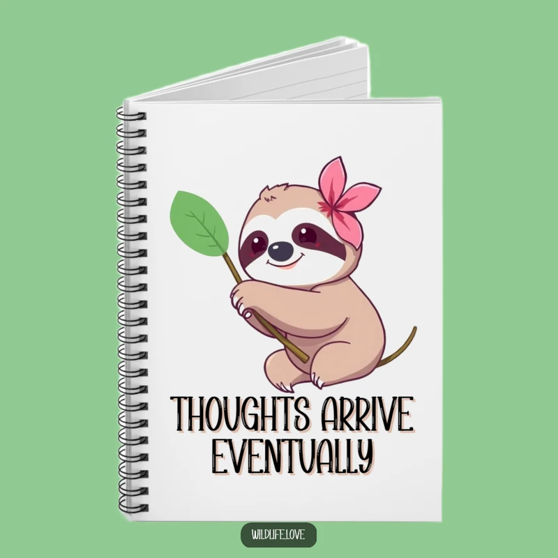 Funny Sloth Flower Notebook: Slow & Happy Journal, Perfect Humorous Gift for Writers!