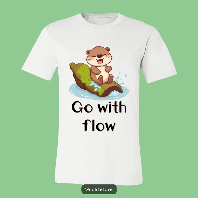 Funny Otter Sliding Tee - Giggling Splash Water Fun Funny Gift