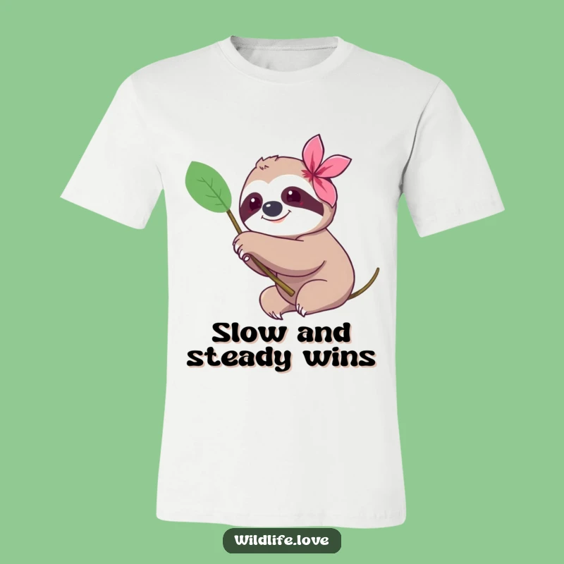 Funny Sloth Flower T-Shirt: Relaxed & Happy Nature Tee, Perfect Humorous Gift!